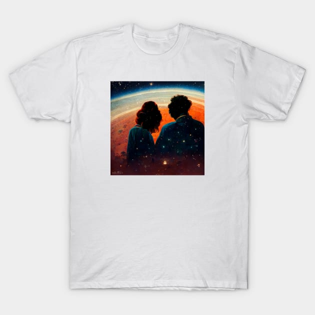 We Belong To Each Other in the Cosmos T-Shirt by benheineart